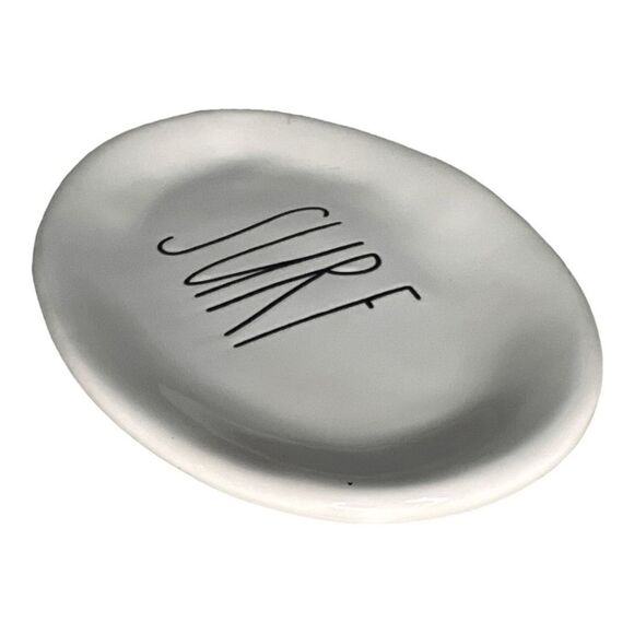 Rae Dunn Oval Ceramic SURF Platter 8x5.5 Inches - Picture 2 of 2